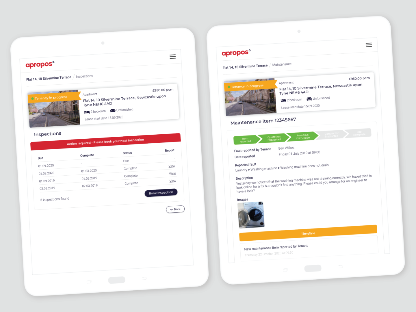 Apropos — tenant screens (1 of 2)