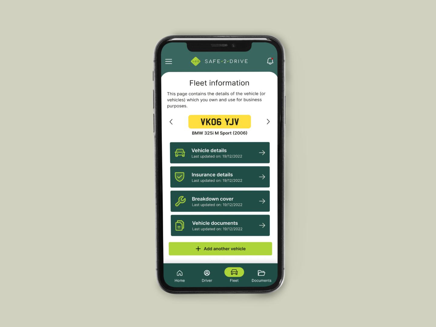Safe2Drive — interface detail